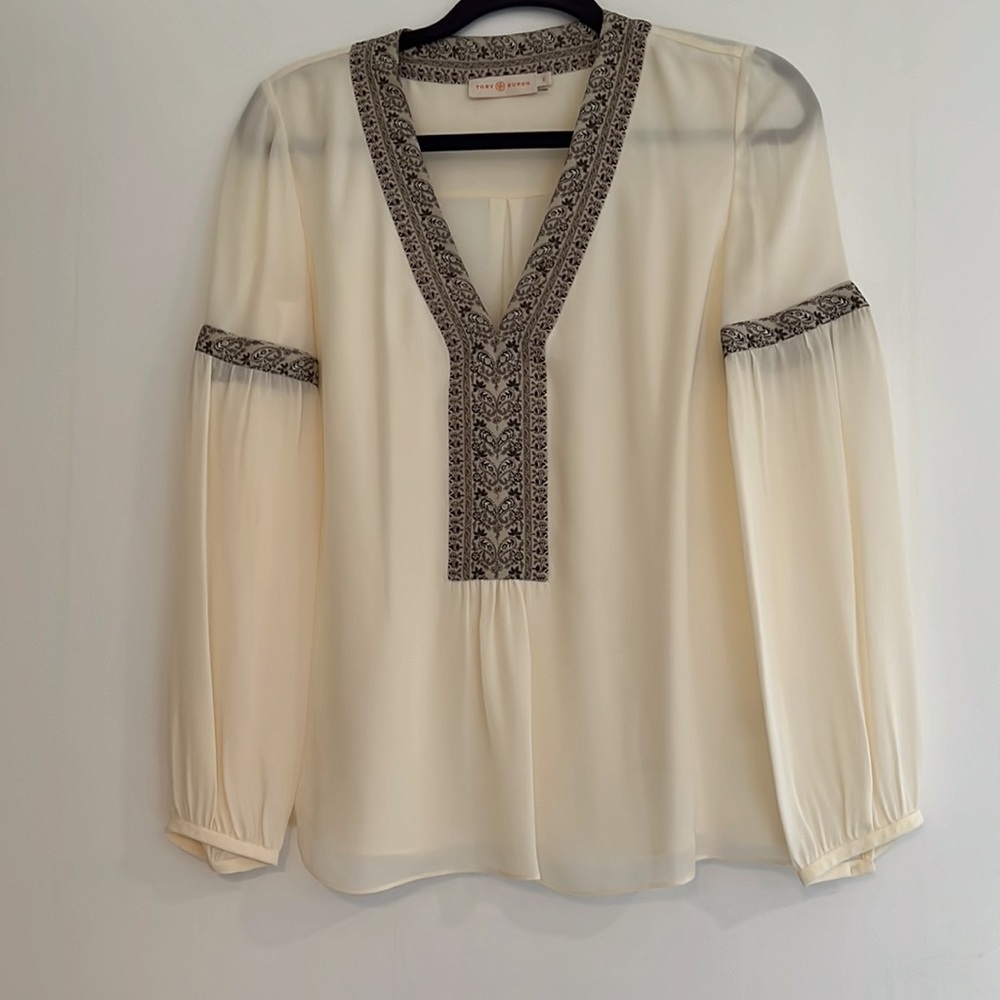 Tory Burch Beautiful Silk Blouse Size 2 (L)